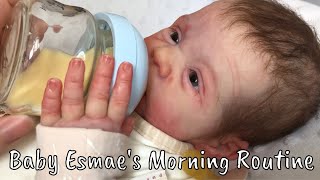 Newborn Baby Esmae’s Morning Routine🧸 Cutest Baby Face And Sounds| emilyxreborns