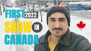 First snow in Canada in 2022! || Snow in Montreal