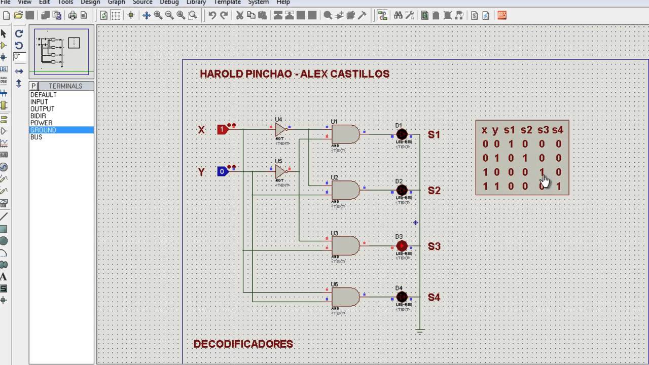 Decodificador de 2 a 4 - YouTube