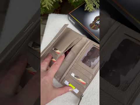 Гаманець-купюрник жіночий Desisan натуральна шкіра флотар бежевий на магнітах (412-283), видео 1