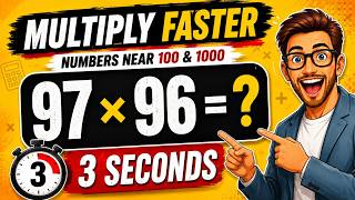 Multiply 97 × 96 in Just 3 Seconds (No Calculator!) 🤯