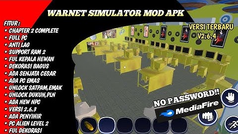 UPDATE!! DOWNLOAD WARNET SIMULATOR MOD APK TERBARU || V2.6.4