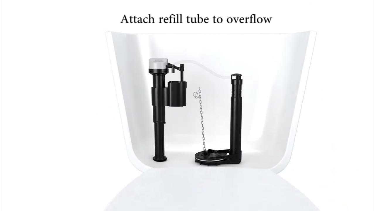 R&T A1250L toilet fill valve installation guide YouTube