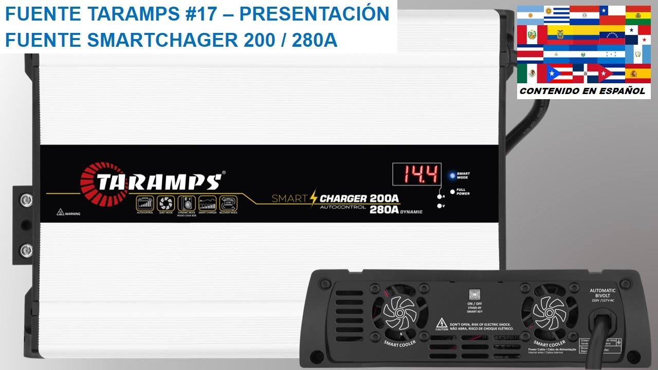 FUENTE TARAMPS #17 - PRESENTACION FUENTE CARGADORA TARAMPS SMARTCHARGER 200 280A