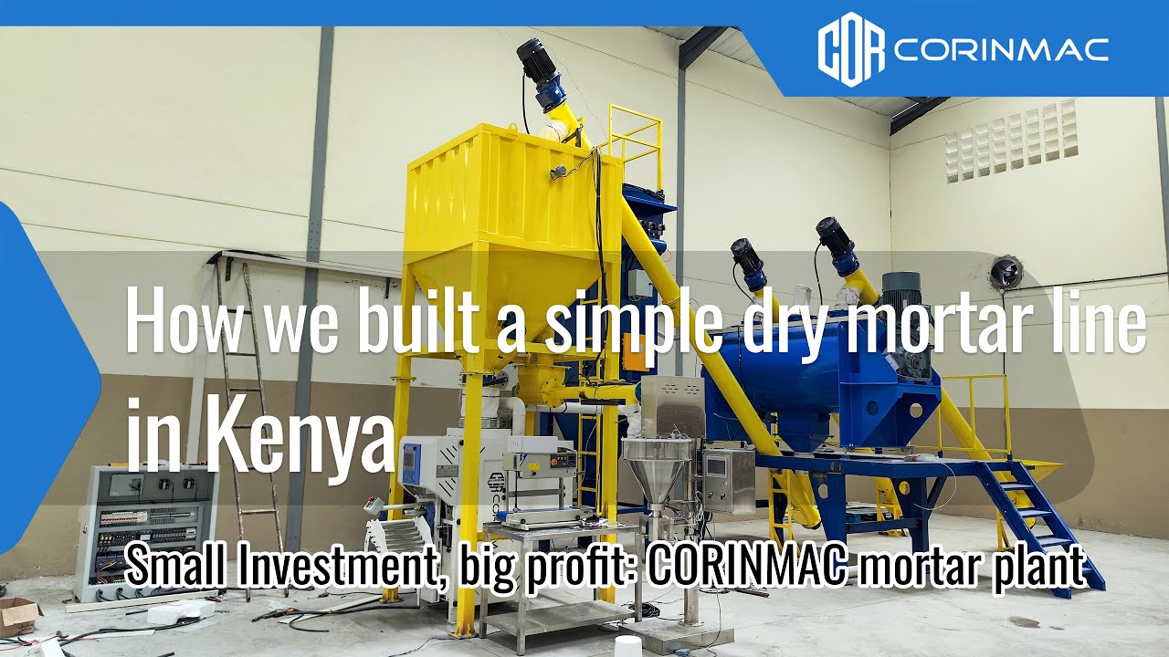 CORINMAC: Compact Dry Mortar Plant in Action! 🇰🇪