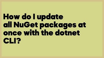 How do I update all NuGet packages at once with the dotnet CLI?  (10 answers)