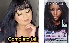 CAMBIO DE LOOK FAIL 👀ME TEÑÍ EL CABELLO EN CASA Y ESTO PASÓ/ Feria de L’Oréal v28 deepest violet screenshot 4