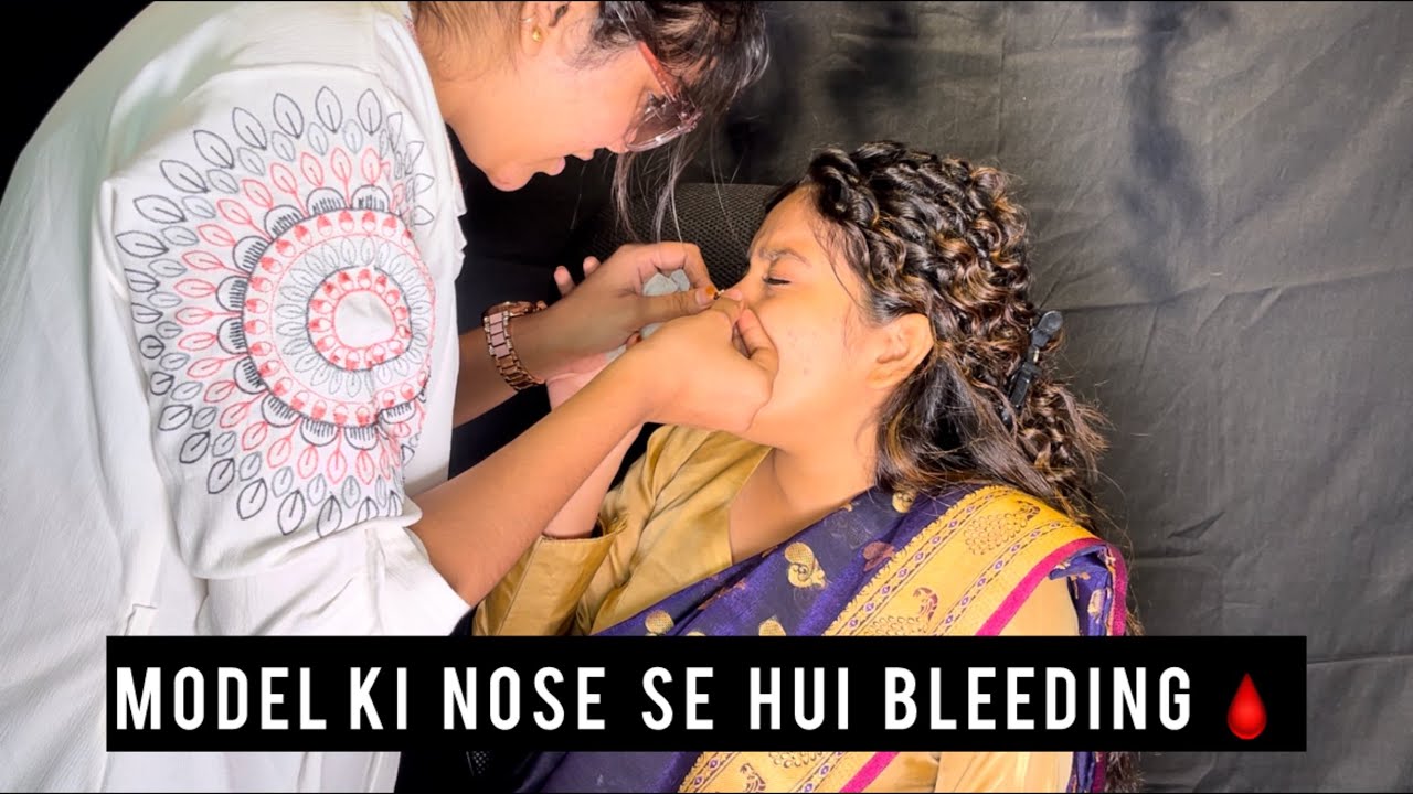 Makeup ke liye hua late | model ki nose se hui bleeding🩸