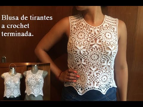 Blusa de tirantes a crochet (parte final) YouTube