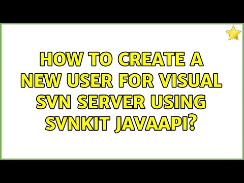 How to create a new user for visual svn server using svnkit javaapi?