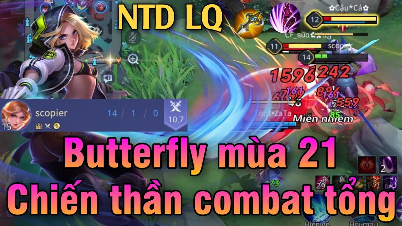 Butterfly mùa 21 liên quân mobile | Cách đánh lên đồ phù hiệu bảng ngọc cho butterfly mùa 21 đi rừng