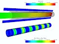 Elastic tube subjected to internal detonation loading