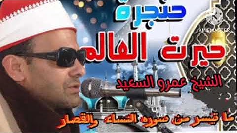 القارئ الشيخ عمرو السعيد القارئ بجمهورية مصر العربية روائع التلاوات ماتيسر من سوره النساء والقصار