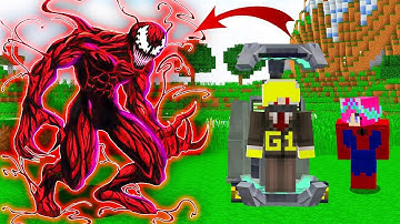 ONE CHẾ TẠO THÀNH CÔNG VENOM ĐỎ ĐÁNH BẠI NGƯỜI NHỆN NOOB YETI TRONG MINECRAFT