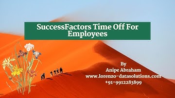 SAP SuccessFactors Time Off For Employees #successfactors
