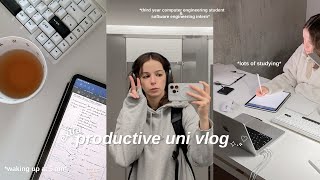 UNI VLOG 👩🏻‍💻 5AM productive days in my life: lots of studying & sleep deprivation