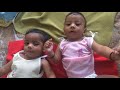 Nilan and vihaan holding handscute twins 6 months old