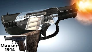 3D Animation & Facts: How a Mauser 1914 Pistol worked