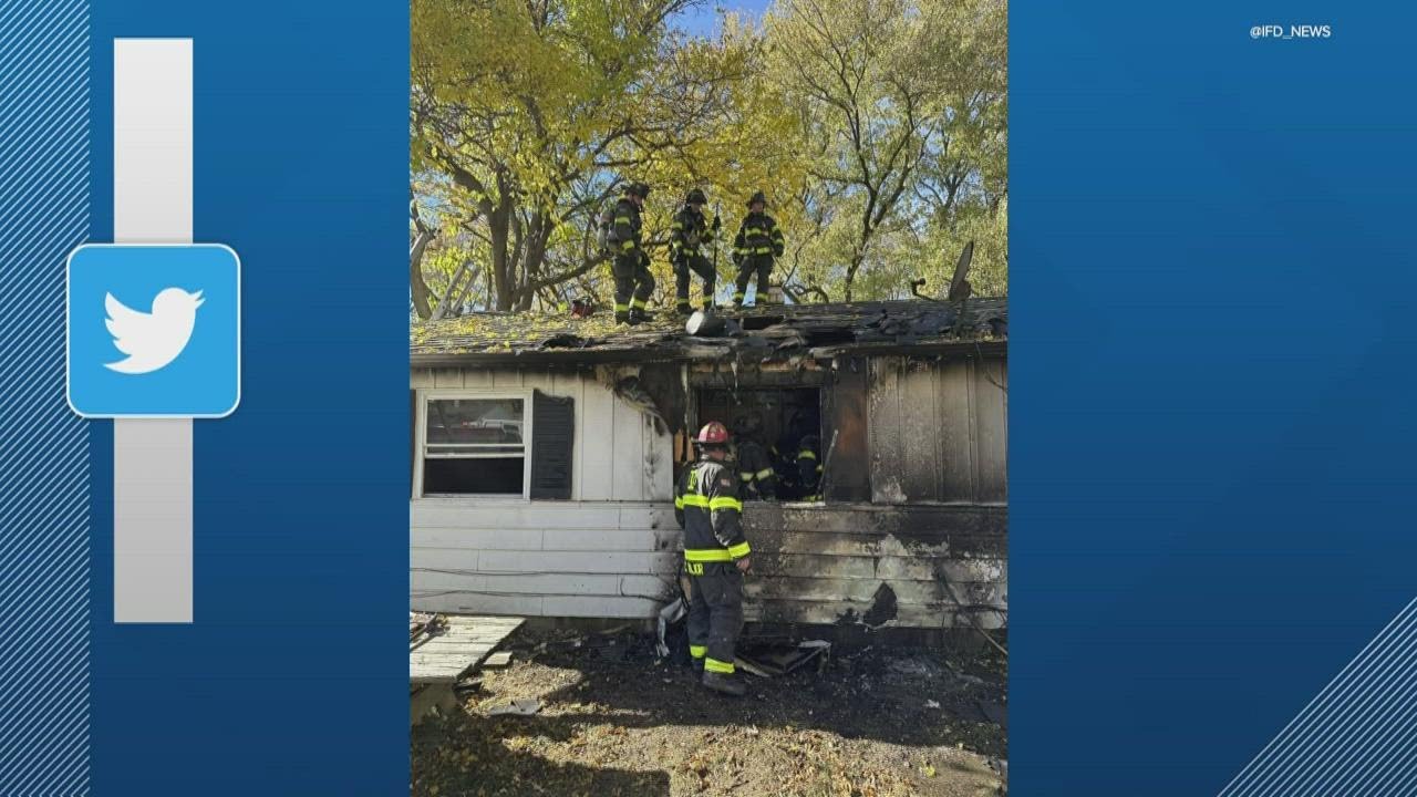 2 adults, 7 children displaced by east Indianapolis house fire - YouTube