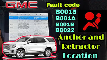 GMC B0015,B001A,B001B,B0022 seat belt anchor and seat belt retractor  location