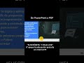 de PowerPoint a PDF #Shorts