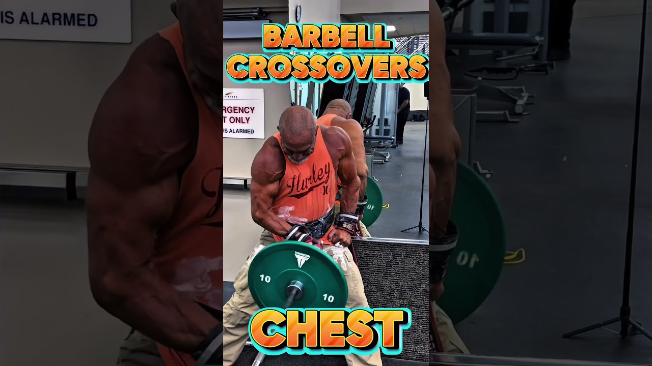BARBELL CROSSOVERS FOR CHEST #motivation #chest #workout #workouttips #muscle