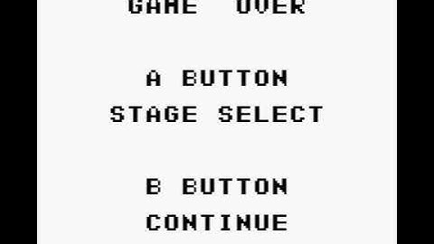 Rockman World 2 (Game Boy) - Game Over