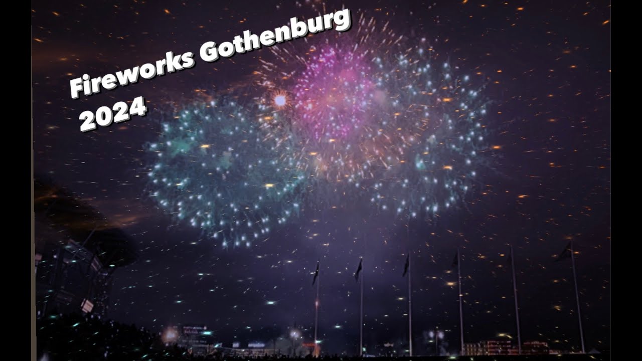 Gothenburg #sweden  Welcomes 2024, Spectacular New Year's #fireworks  and Festivities.
