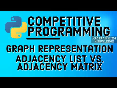 Competitive Programming with Python | Graph Representation | ADJACENCY LIST VS. ADJACENCY MATRIX