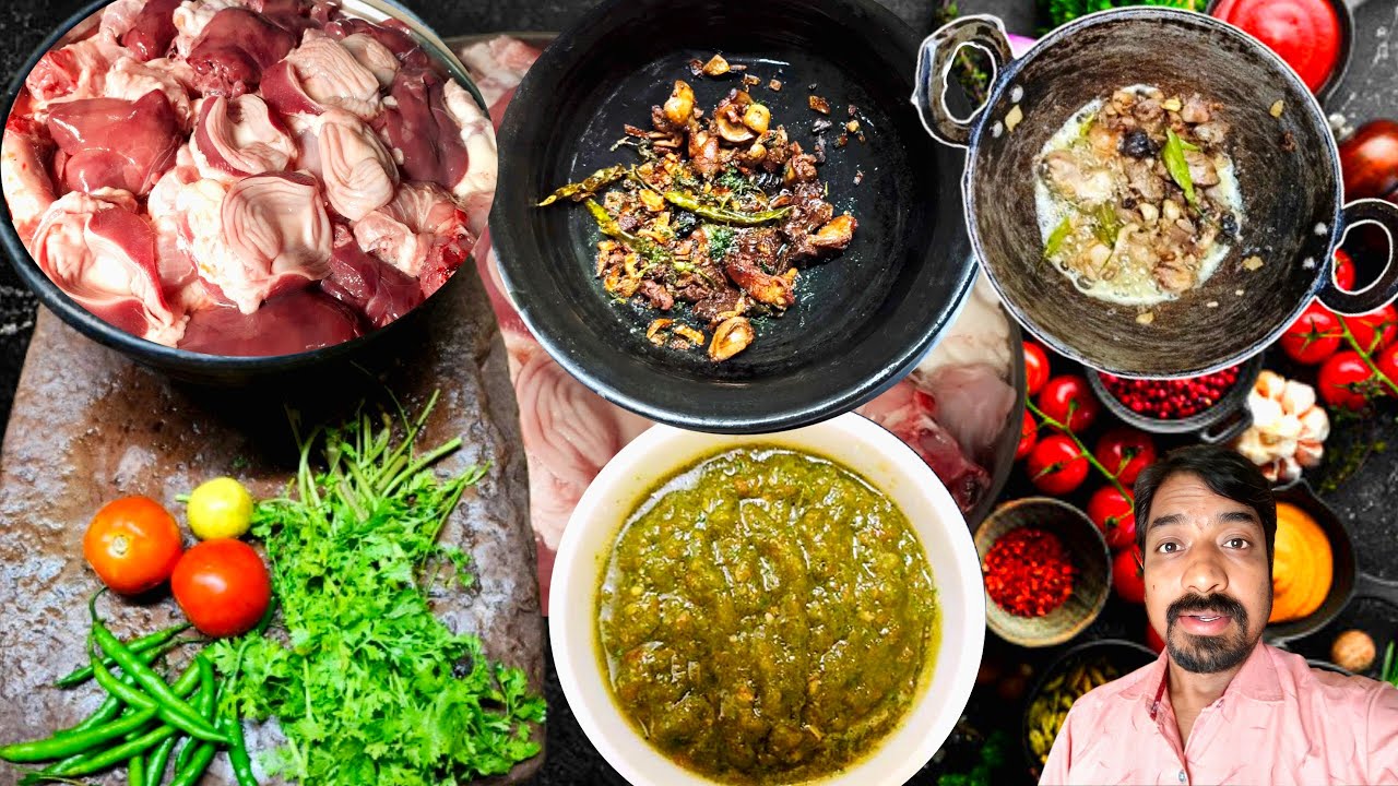 Village Style Chicken Kaleji Roast 🍗 | Spicy Stone Crushed Chutney 🌶️