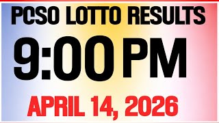 Lotto Result Today 9PM Draw April 14, 2026 Tuesday | Swertres 3D & EZ2 2D Result Today PCSO LIVE