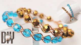 How to make simple bracelet | copper wire | Bead Jewelry | stone have hole | DIY 965