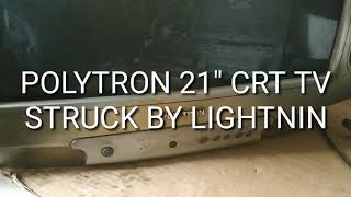 Polytron 21 Crt Tv Dead Set Struck By Lightning