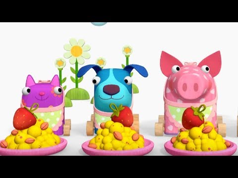 Деревяшки - Лабиринт+ Завтрак - развивающие мультфильмы для самых маленьких 0-4