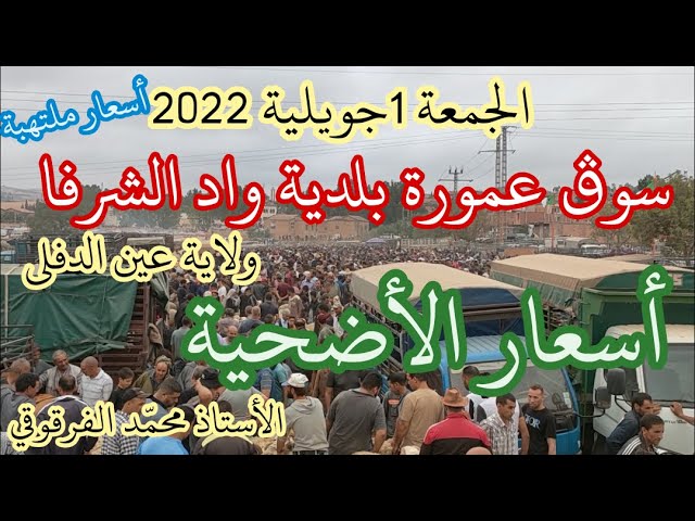أسعار الأضاحي ملتهبة في سوق عمورة بلدية واد الشرفا ولاية عين الدفلى الجمعة 01 جويلية 2022
