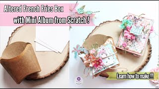 French Fries box with mini album inside | Start to finish | Aola DIY | Live