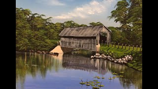 #394 How to paint a covered bridge in acrylic / You can do it