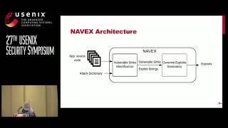 USENIX Security '18 - NAVEX: Precise and Scalable Exploit Generation for Dynamic Web Applications screenshot 2