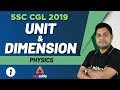 SSC CGL 2019 | Science | Unit & Dimension