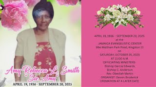 Thanksgiving Service for the life of Amy Rebecca L. Smith