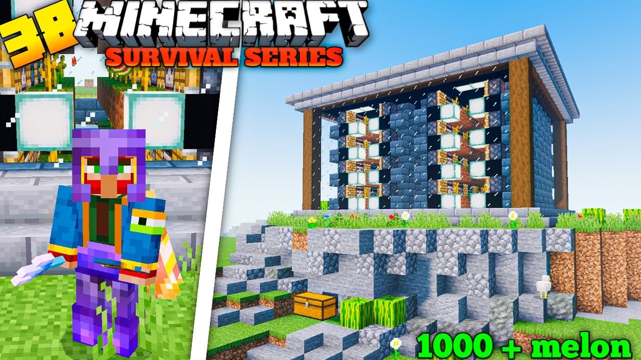Melon Rind Build I Build A Automatic Melon Farm In Minecraft Pe Survival Series (#38 ...