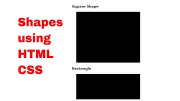 How to create shapes using HTML & CSS | YouTube Tutorials Tuts