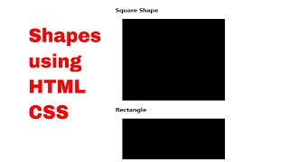 How to create shapes using HTML & CSS | YouTube Tutorials Tuts