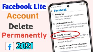 How To Delete Facebook Lite Account Permanently | Facebook Lite Account Delete Kaise Kare