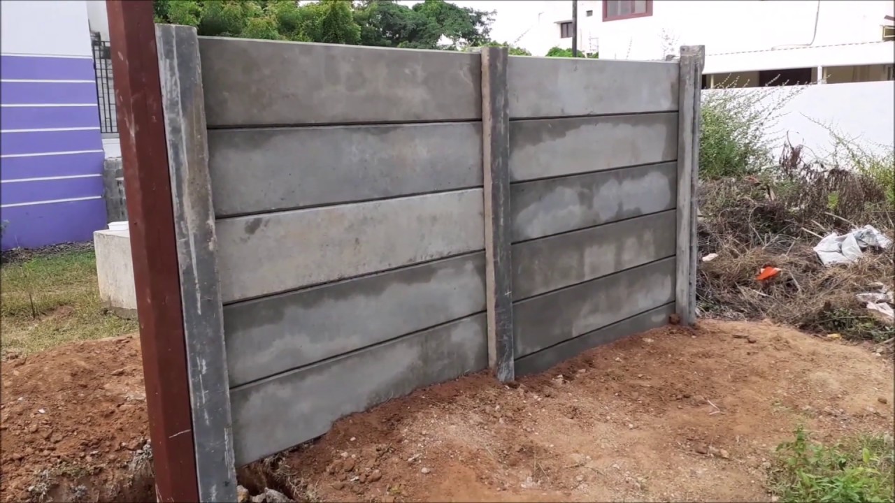 Residential House Precast Compound Wall Construction YouTube