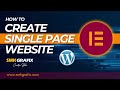 How to Create Single Page Website in Elementer Urdu/Hindi SMK Grafix
