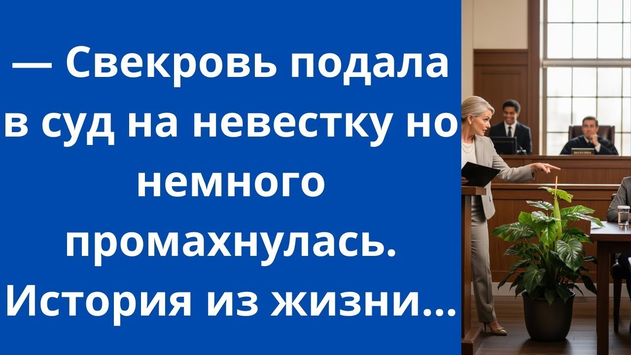 Свекровь подала в суд на невестку но немного промахнулась. История из жизни