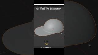 3d cap & hat modeling in blender for beginners-mds design #shorts 🧢