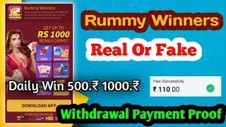 rummy winner withdrawal ! rummy winner fake or real ! rummy winner withdrawal proof ! screenshot 2