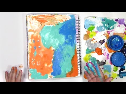 How to Finger Paint to Create an Art Journal Background